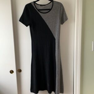 Lusso Cashmere Colorblock Short Sleeve Dress S